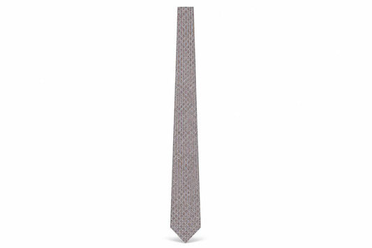 Mens Pierre Cardin Grey Geometric 100 Designer Tie
