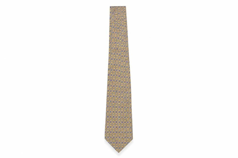 Mens Thomas Nash Bronze Geometric 100% Silk  Tie
