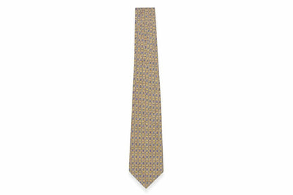 Mens Thomas Nash Bronze Geometric 100% Silk  Tie