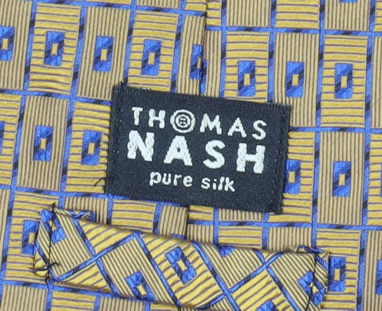 Thomas Nash Men's Bronze Geometric Silk Tie