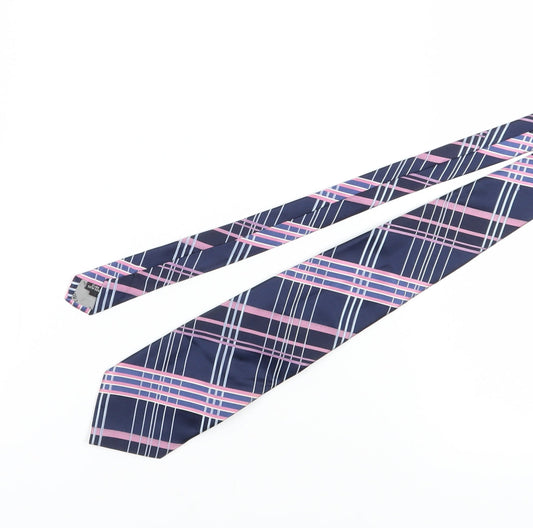 Ted Baker Men's Blue Plaid Silk Tie, One Size