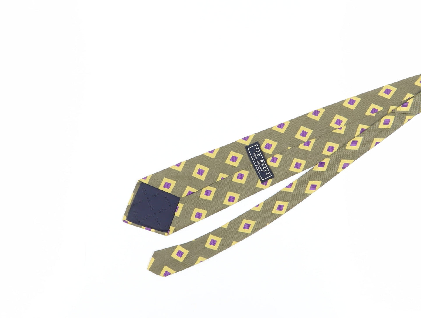 Ted Baker Men's Multicoloured Silk Geometric Tie