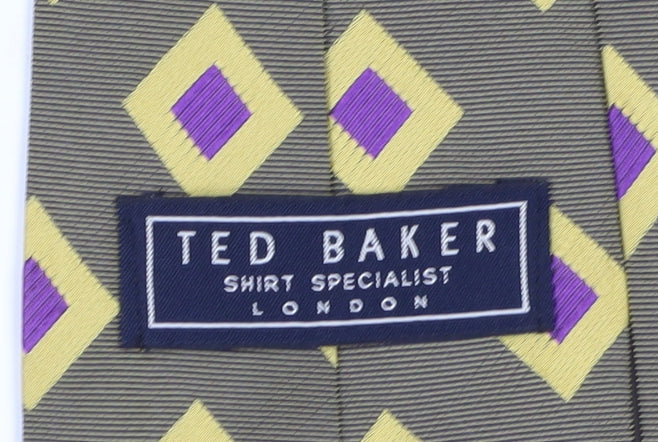 Ted Baker Men's Multicoloured Silk Geometric Tie
