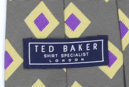 Ted Baker Men's Multicoloured Silk Geometric Tie