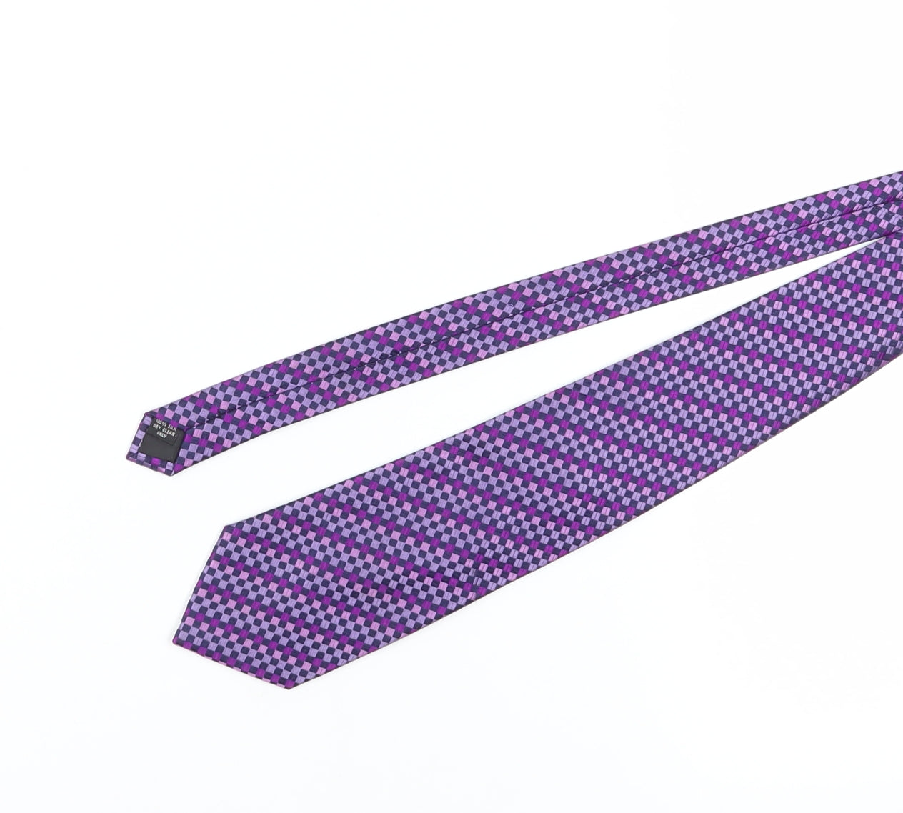 Pierre Cardin Men's Purple Geometric Silk Tie