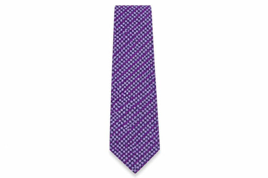 Pierre Cardin Men's Purple Geometric Silk Tie