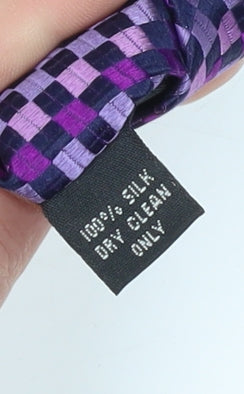 Pierre Cardin Men's Purple Geometric Silk Tie