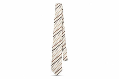 Mens Thomas Nash Beige Striped 100  Tie