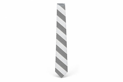 Mens Jeff Banks Silver Striped 100% Slim Tie