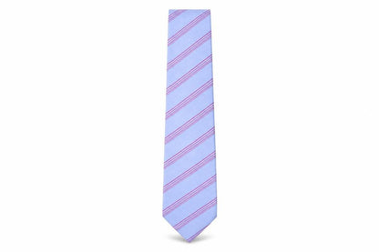 Mens T.M.Lewin Blue Striped 100  Tie