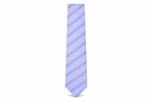 Mens T.M.Lewin Blue Striped 100  Tie