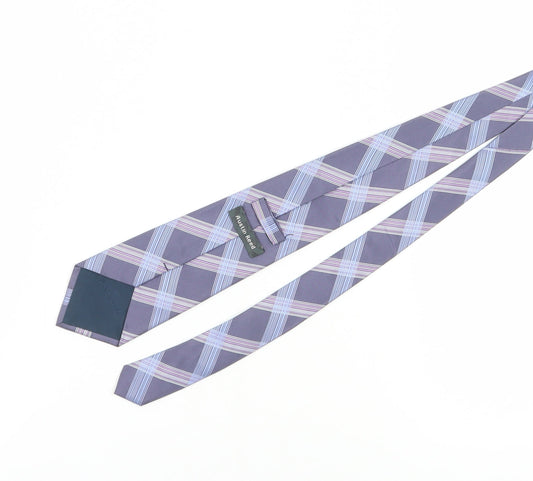 Austin Reed Men's Blue Plaid Silk Tie, One Size