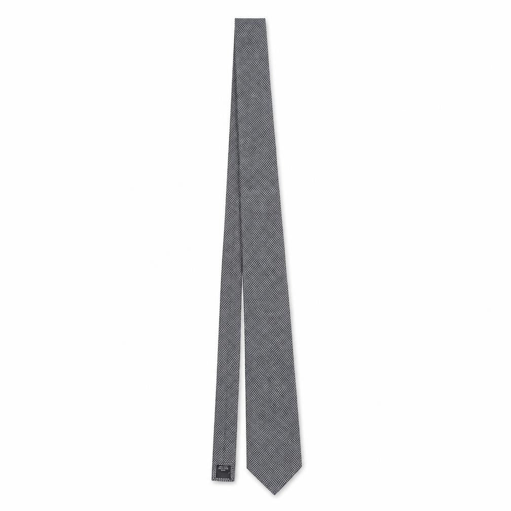Mens Pierre Cardin Grey Geometric 100 Designer Tie