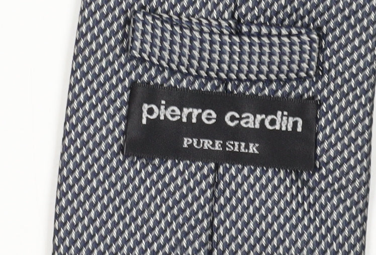 Pierre Cardin Men's Grey Silk Designer Tie