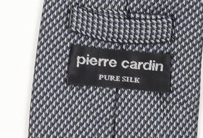 Pierre Cardin Men's Grey Silk Designer Tie