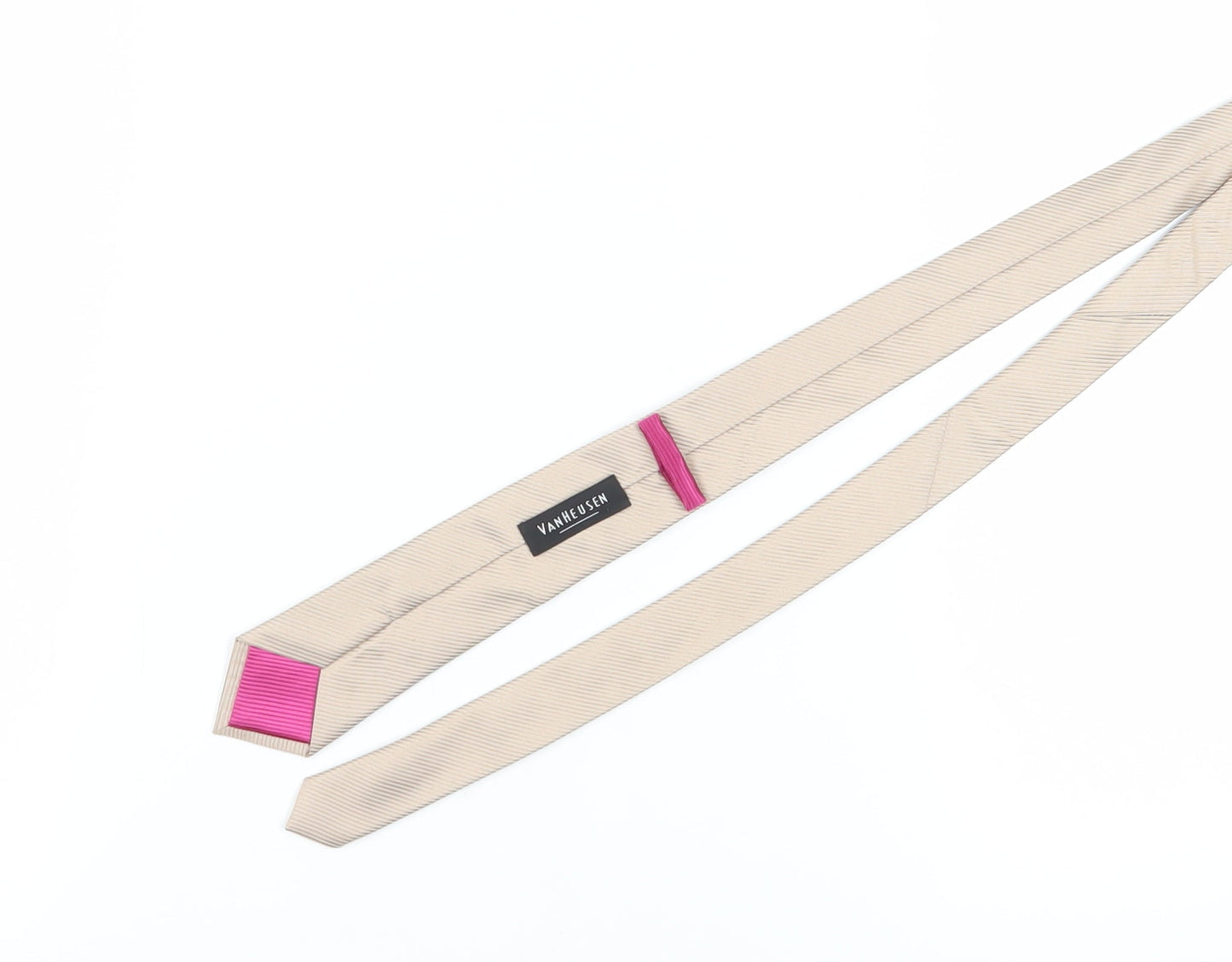 Van Heusen Beige Silk Men's Striped Tie