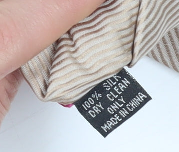 Van Heusen Beige Silk Men's Striped Tie