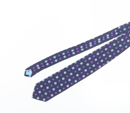 Mens Daniel Hechter Purple Polka Dot 100  Tie
