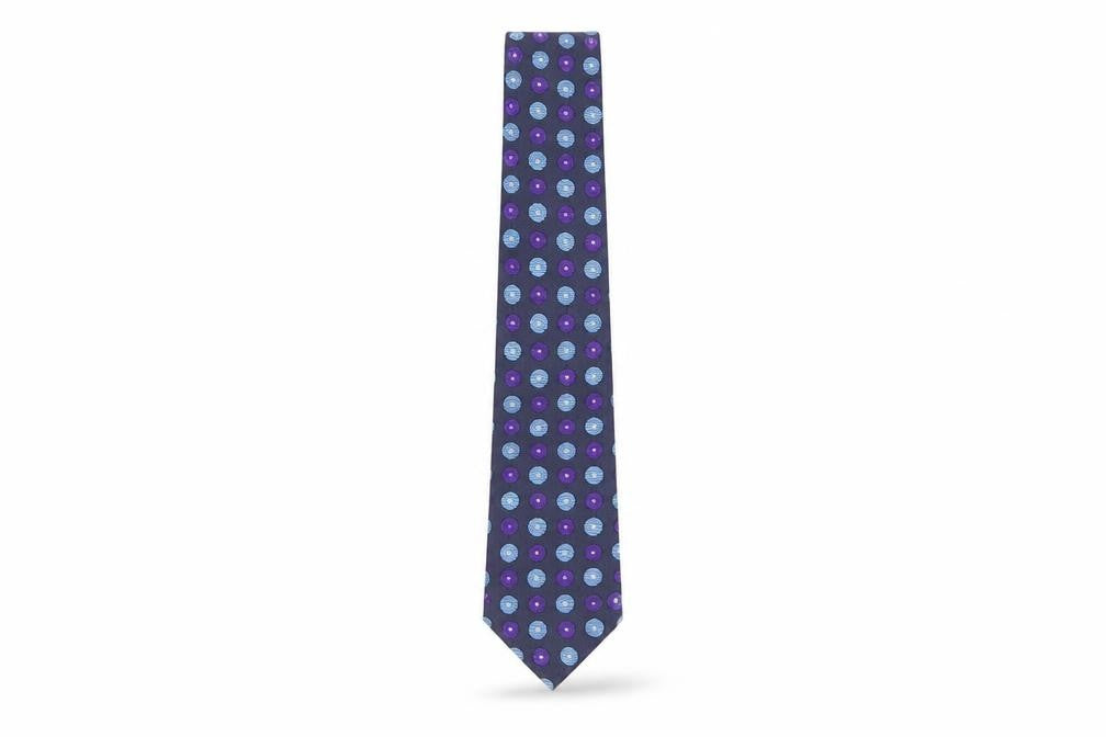Mens Daniel Hechter Purple Polka Dot 100  Tie