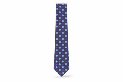 Mens Daniel Hechter Purple Polka Dot 100  Tie