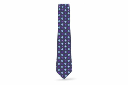 Mens Daniel Hechter Purple Polka Dot 100  Tie