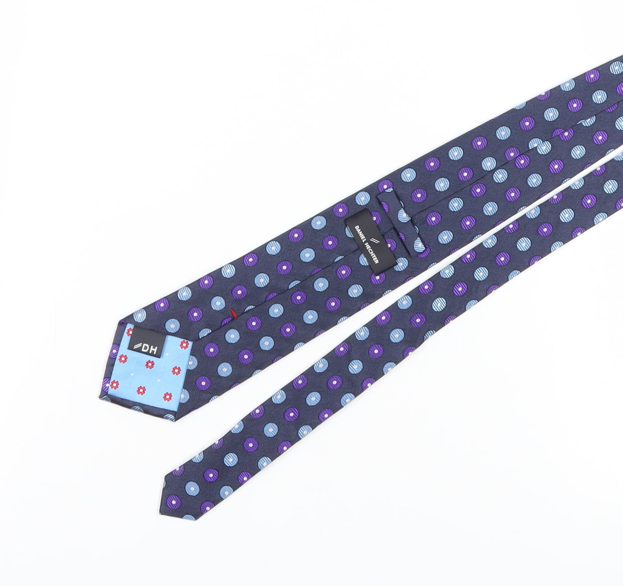 Mens Daniel Hechter Purple Polka Dot 100  Tie