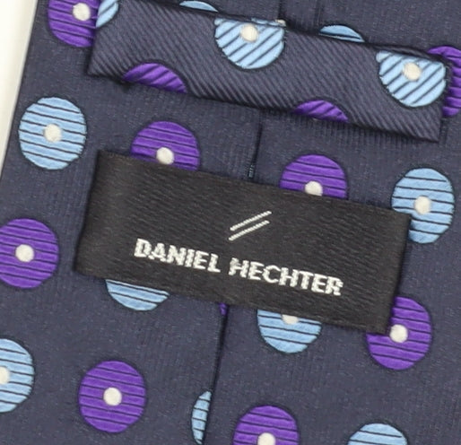 Mens Daniel Hechter Purple Polka Dot 100  Tie