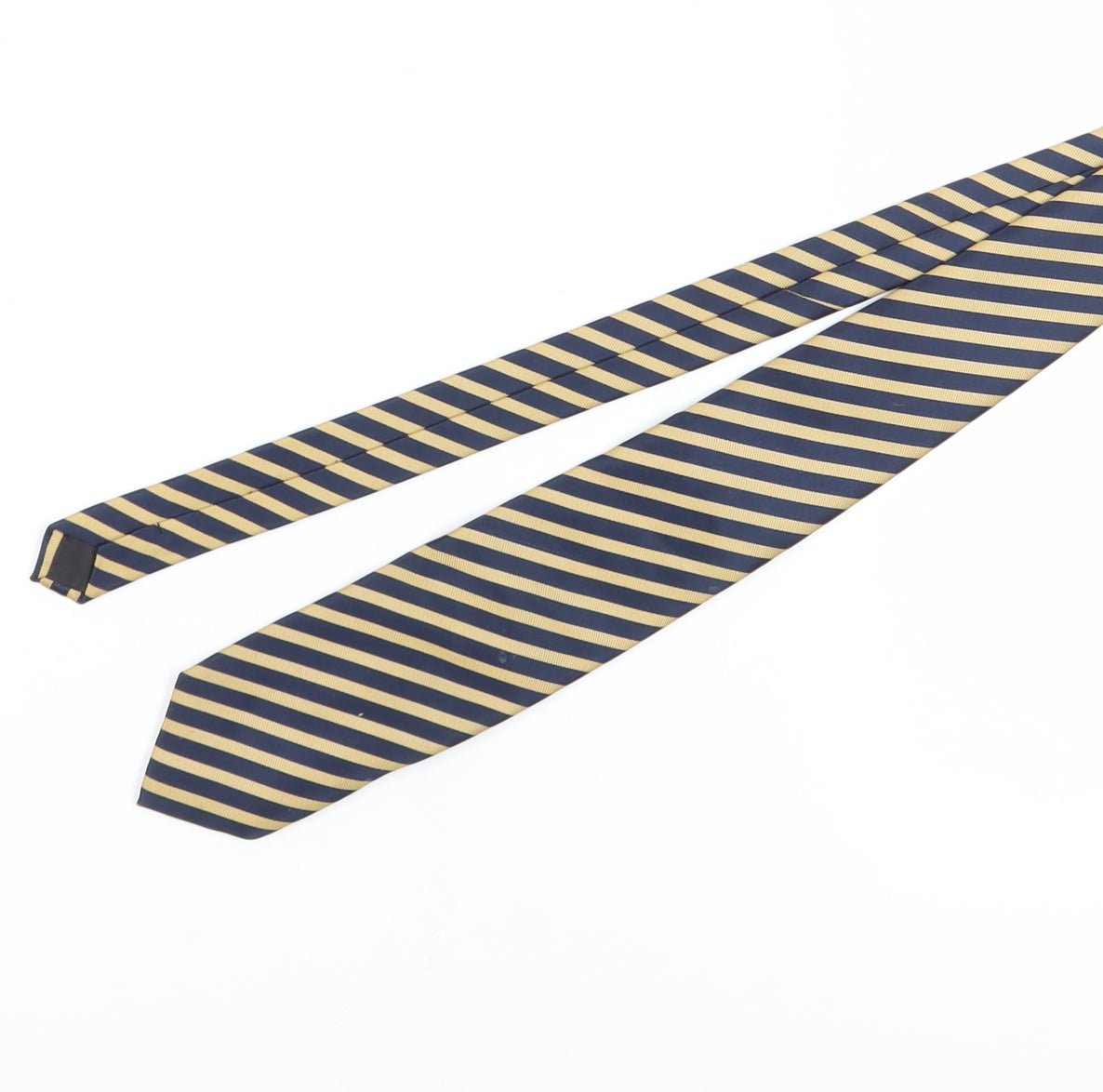 Thomas Nash Men's Blue Beige Striped Tie