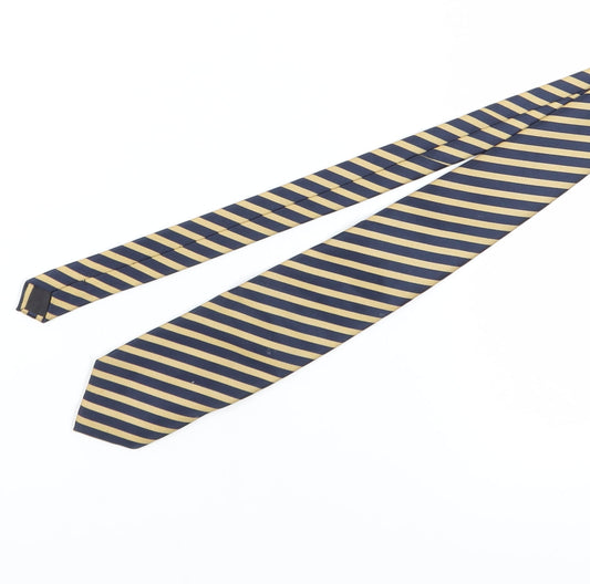 Thomas Nash Men's Blue Beige Striped Tie