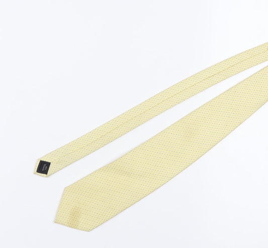 Thomas Nash Men's Yellow Geometric Polyester Tie