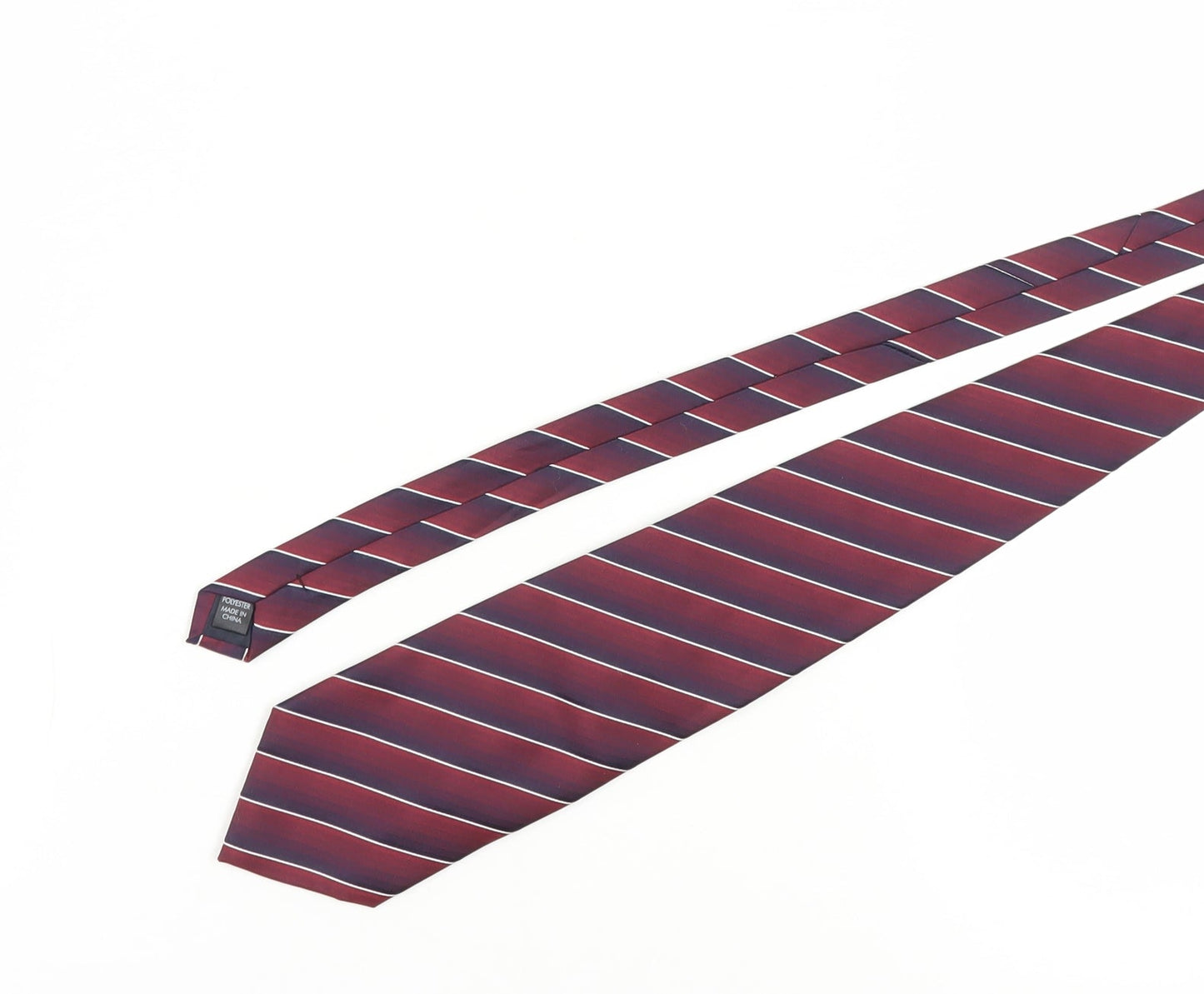 Thomas Nash Men’s Red Striped Tie, Polyester