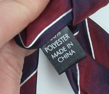 Thomas Nash Men’s Red Striped Tie, Polyester