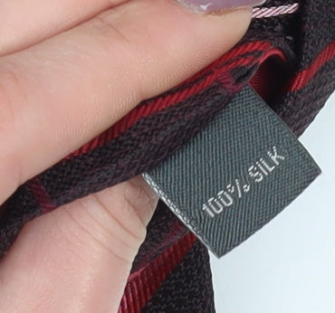 Austin Reed Men's Red Plaid Silk Tie