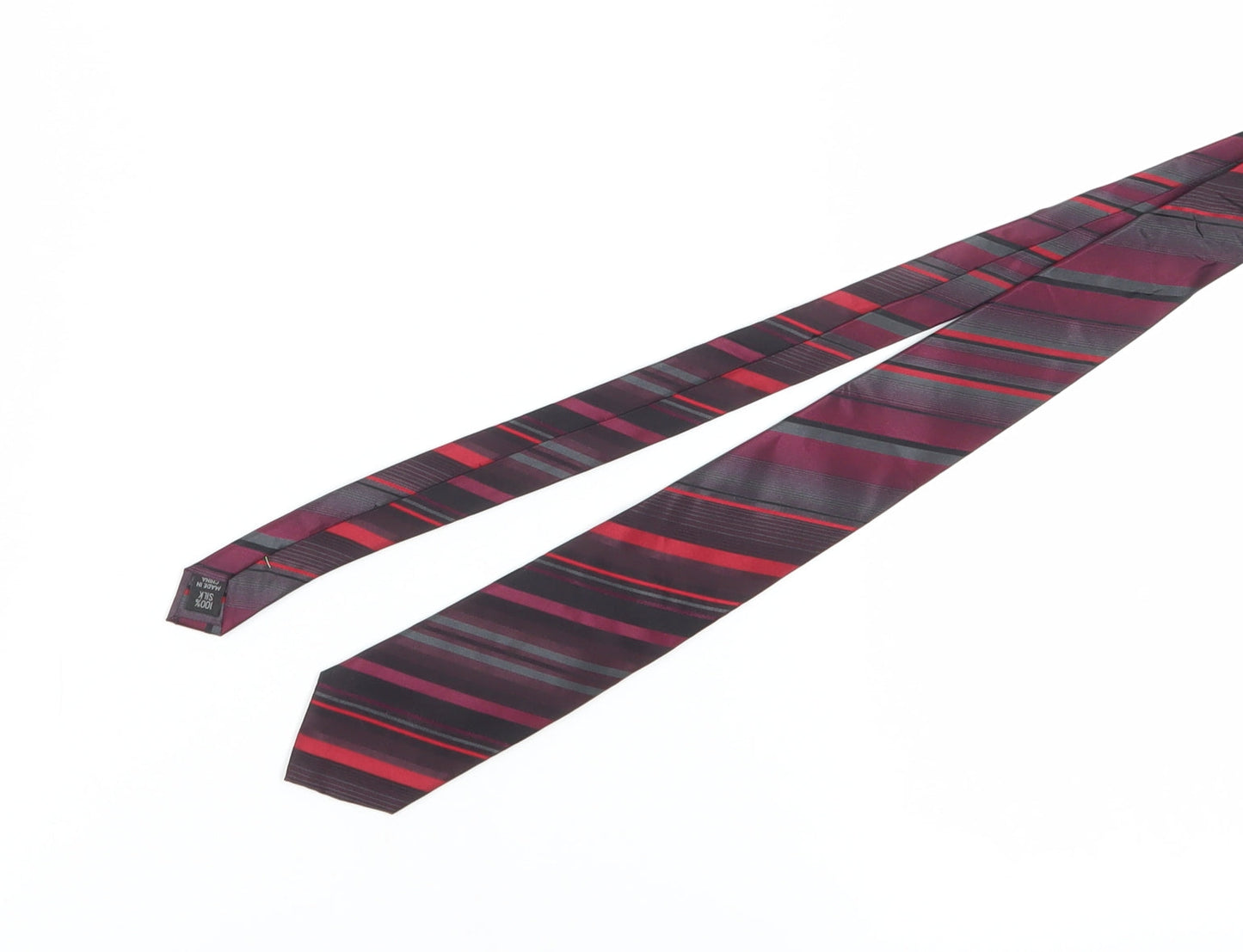 Jasper Conran Men's Red Striped Silk Tie