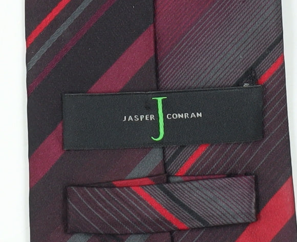 Jasper Conran Men's Red Striped Silk Tie