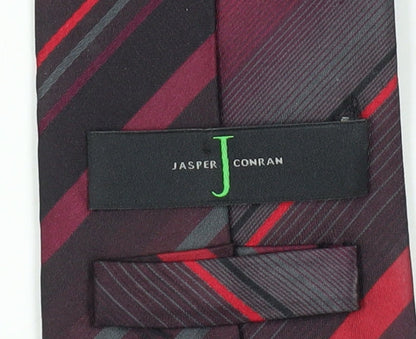 Jasper Conran Men's Red Striped Silk Tie