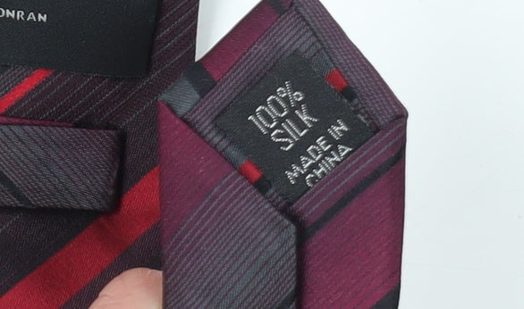 Jasper Conran Men's Red Striped Silk Tie