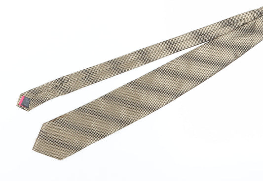 STVDIO Jeff Banks Men's Beige Geometric Silk Tie