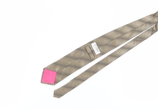 STVDIO Jeff Banks Men's Beige Geometric Silk Tie