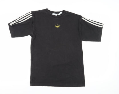 Unisex Adults UK Size S adidas Black Basic T-Shirt