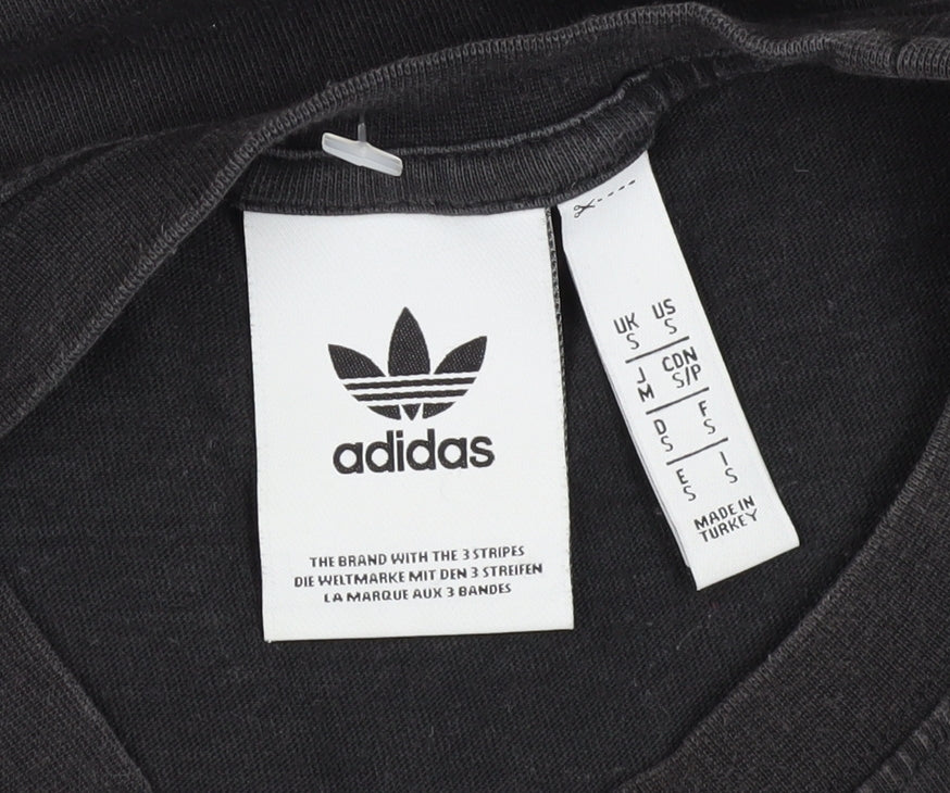 Unisex Adults UK Size S adidas Black Basic T-Shirt