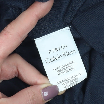 Calvin Klein Women's Blue Basic T-Shirt, Size S