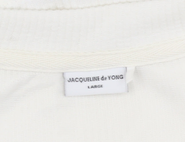 Jacqueline de Yong Women’s Ivory L Pullover Sweatshirt