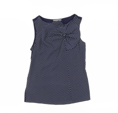 Laura Ashley Women’s Blue Polka Dot Blouse Size 8