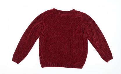 Womens UK Size 10-12 HONOR MILLBURN Red Pullover Jumper