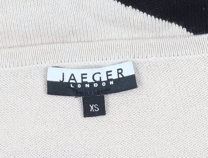 Jaeger Women's Beige & Black XS Knit T-Shirt
