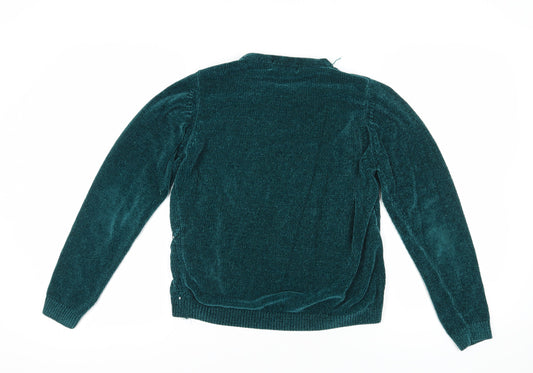 Honor Millburn Women's Green Beaded Pullover Jumper S