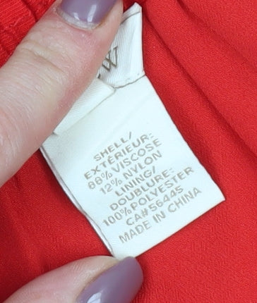 J.Crew Women's Red Knee-Length A-Line Skirt Size 4