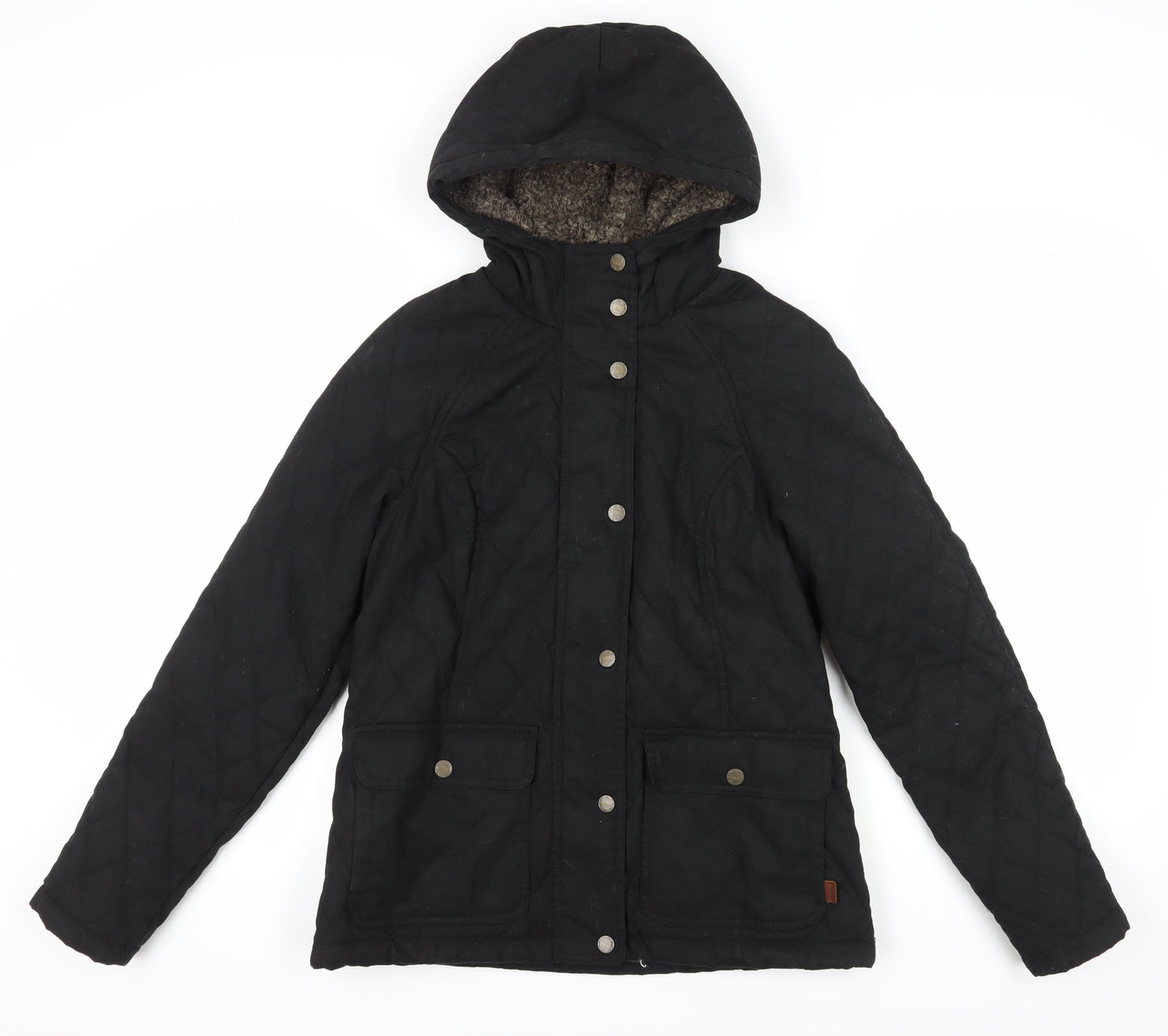 Fatface Women's Black Quilted Jacket Size 10