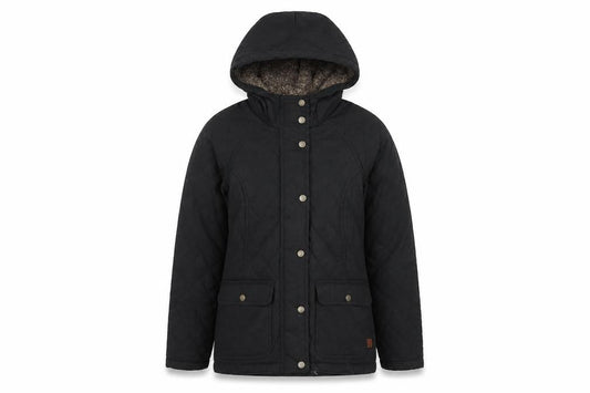 Womens UK Size 10 Fatface Black Quilted Coat